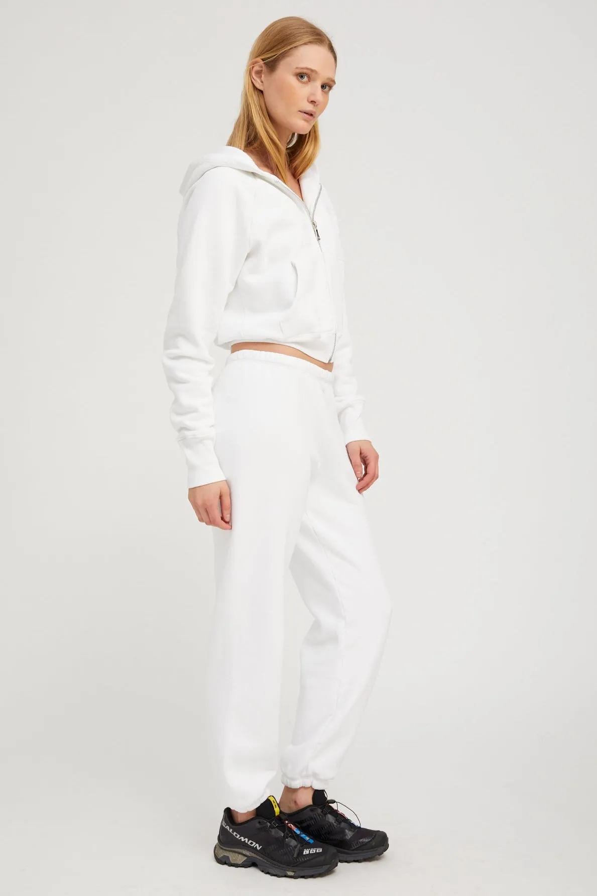 White Cotton Mini Logo Sweatpants sold by SPRWMN product image thumbnail 3