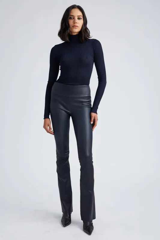 Midnight Leather Micro Flare sold by SPRWMN