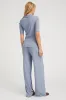 Steel Blue Rib Wide Leg Pants sold by SPRWMN