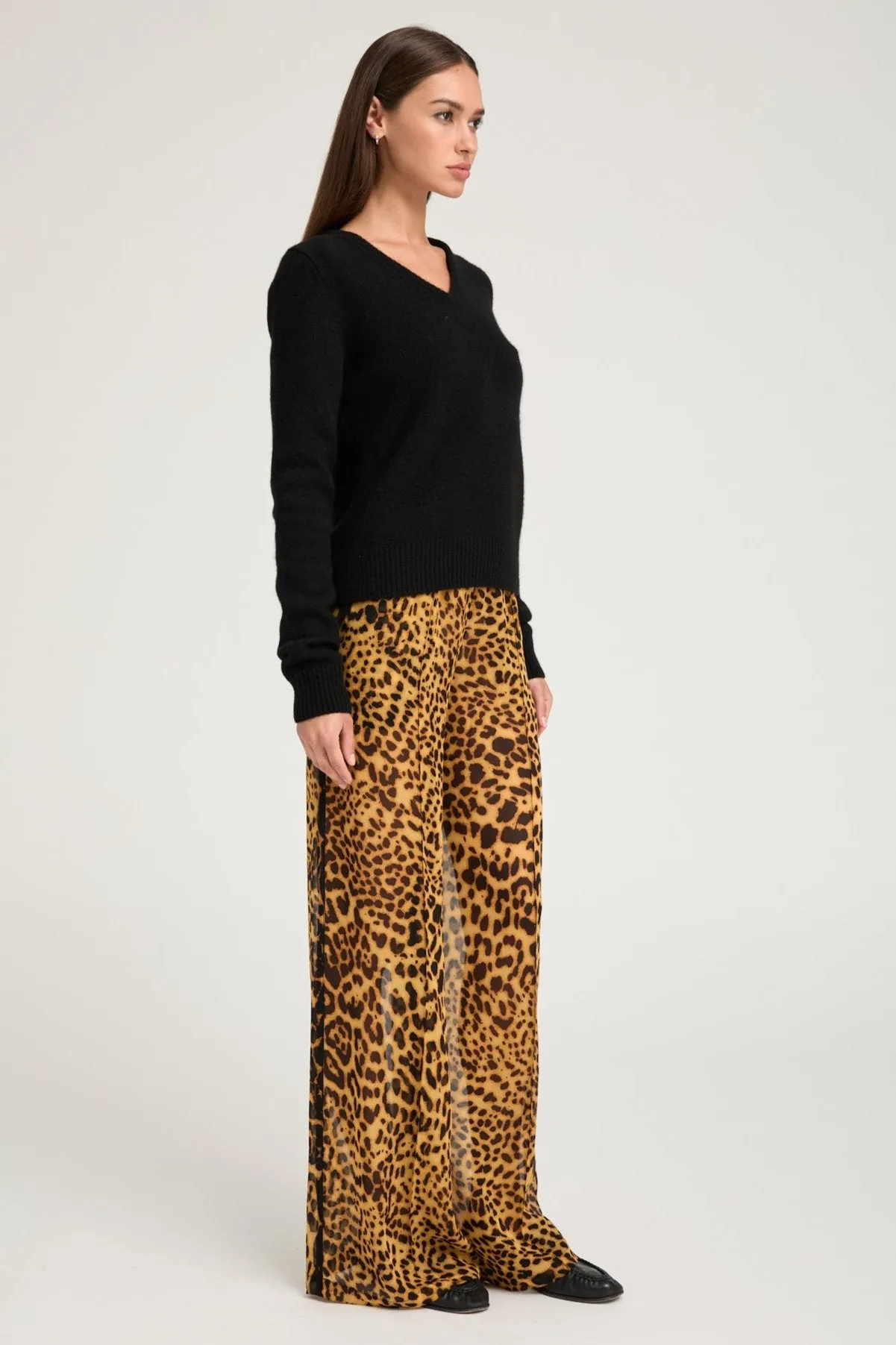 Dark Leopard Silk Wide Leg Trousers PR sold by SPRWMN product image thumbnail 3