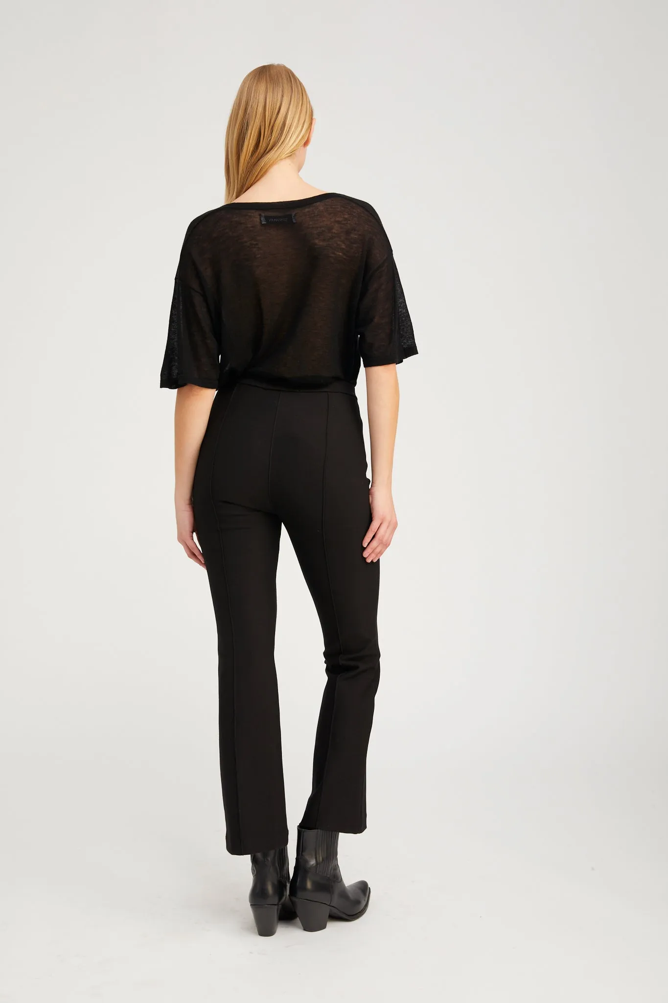 Black Casanova Ankle Flare Pintuck Pants PR sold by SPRWMN product image thumbnail 4