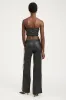 Black Leather Micro Tube Top PR sold by SPRWMN