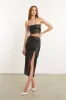 Black Leather Micro Tube Top PR sold by SPRWMN