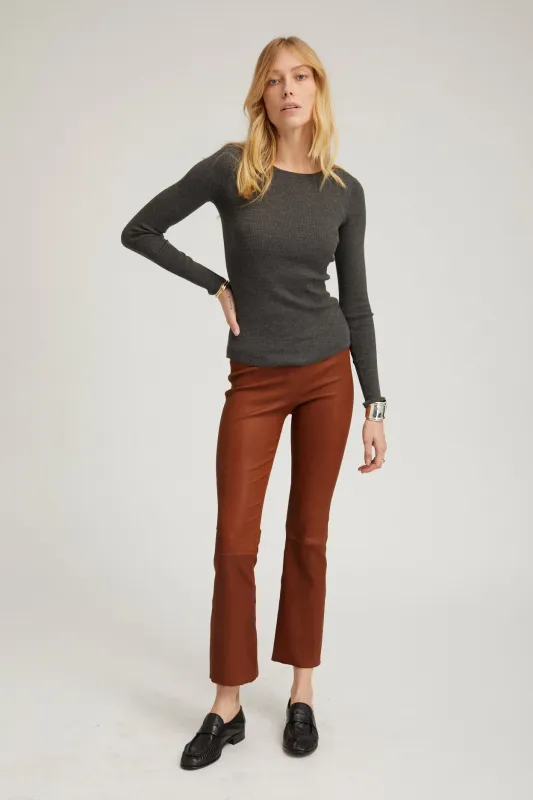 Acorn Leather Ankle Flare PR sold by SPRWMN