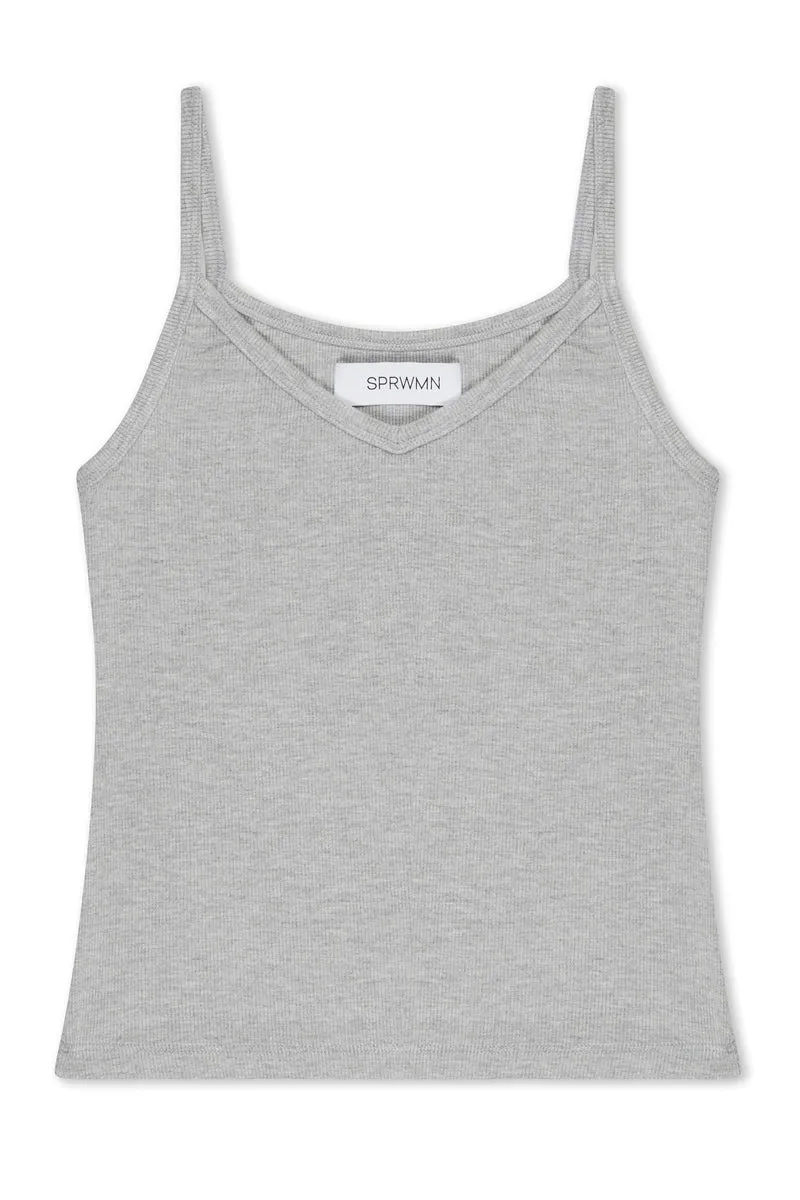 Rib V Neck Tank sold by SPRWMN