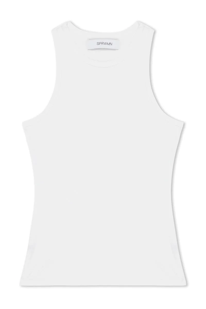 Cotton Racer Tank sold by SPRWMN
