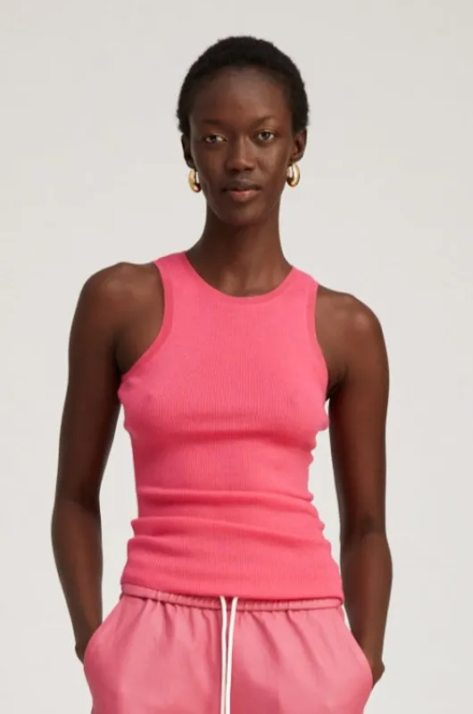 Pink Cashmere Racer Tank PR sold by SPRWMN