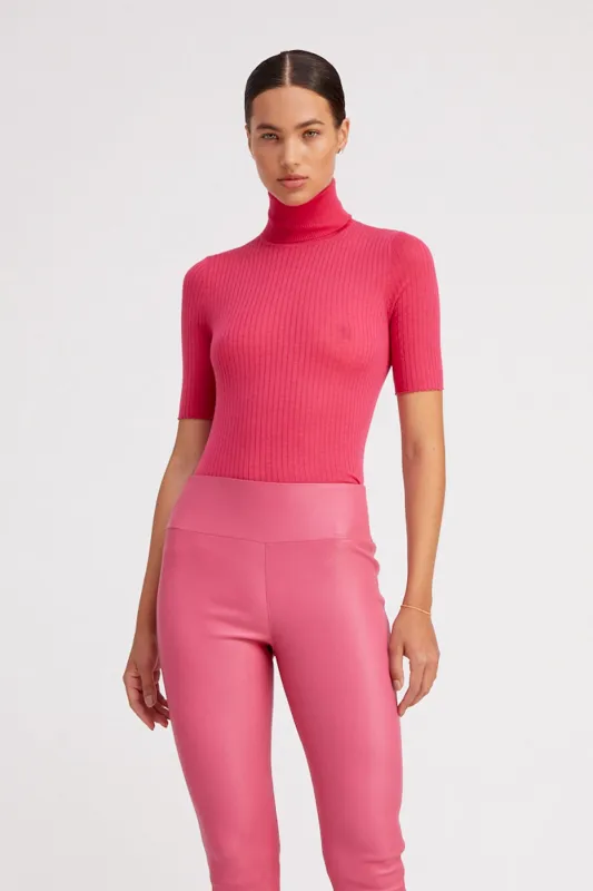 Hot Pink Cashmere Turtleneck PR sold by SPRWMN