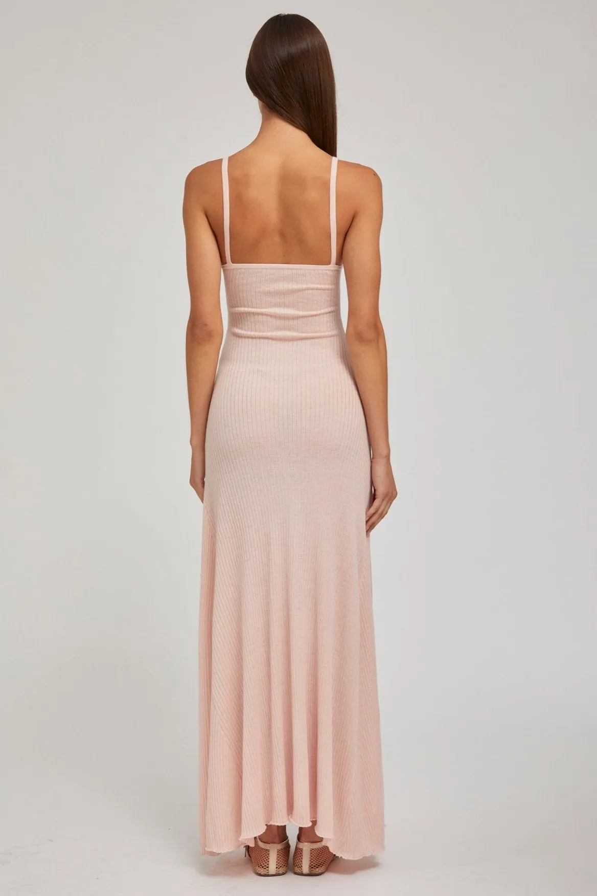 Blush Cashmere Rib Maxi Dress PR sold by SPRWMN product image thumbnail 4
