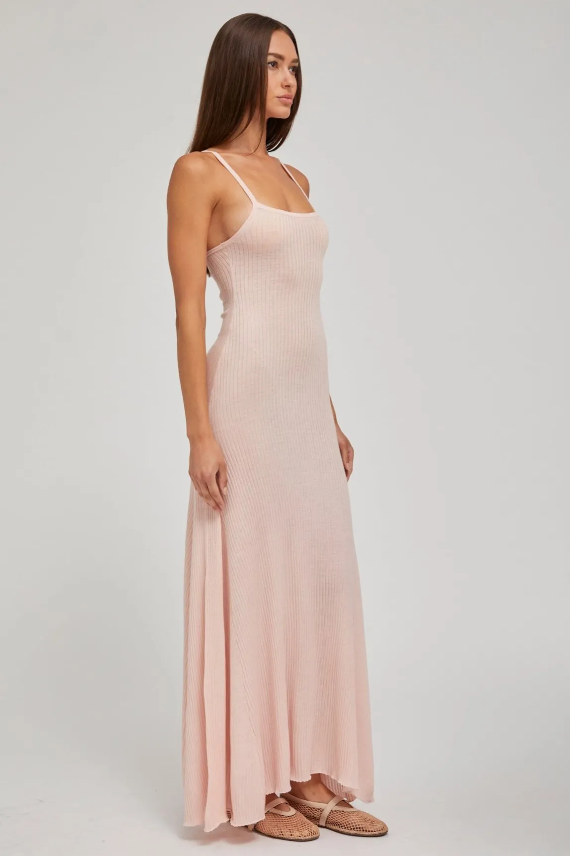 Blush Cashmere Rib Maxi Dress PR sold by SPRWMN product image thumbnail 3