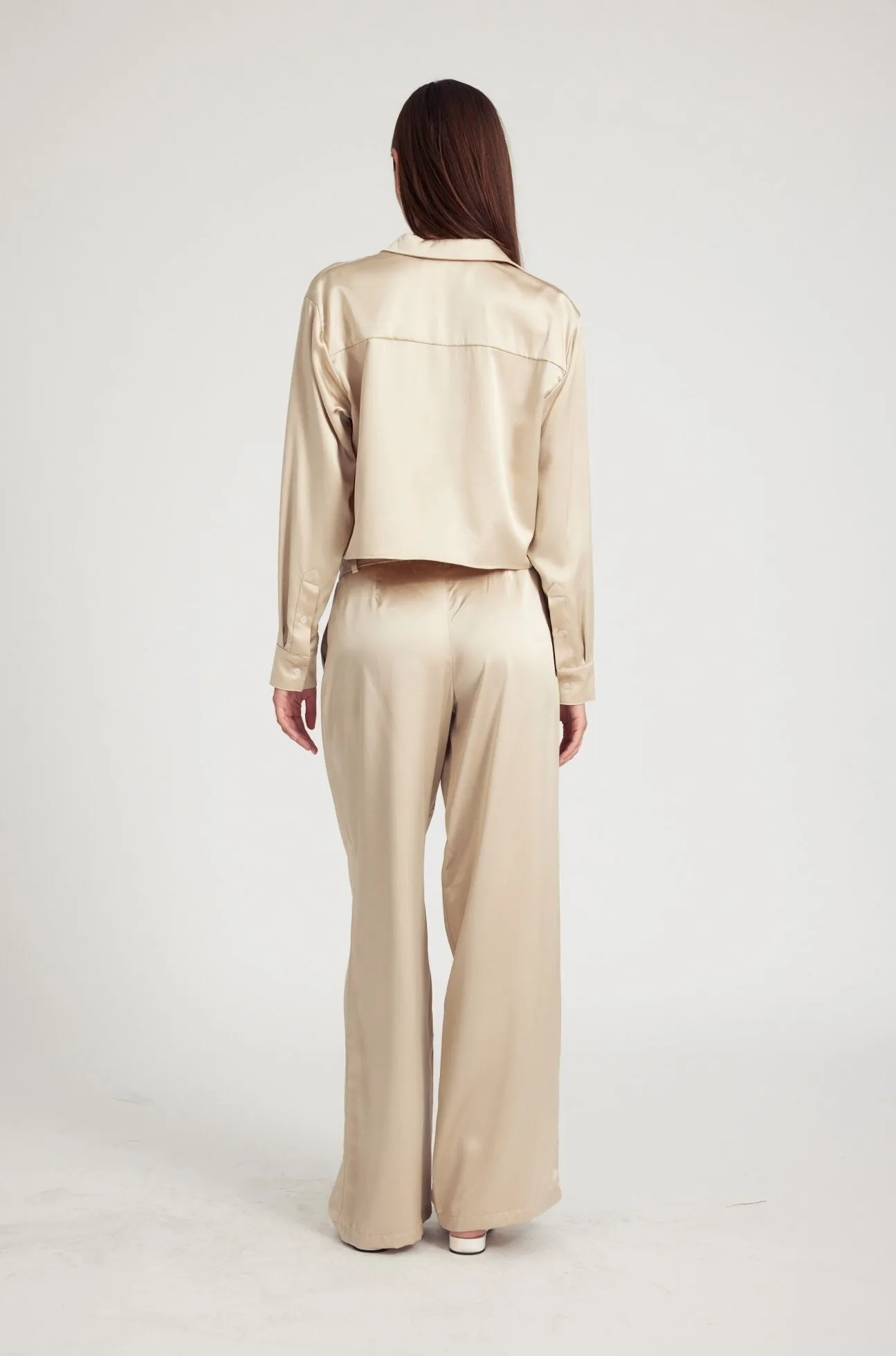 Sand Silk Pleated Trousers PR sold by SPRWMN product image thumbnail 5