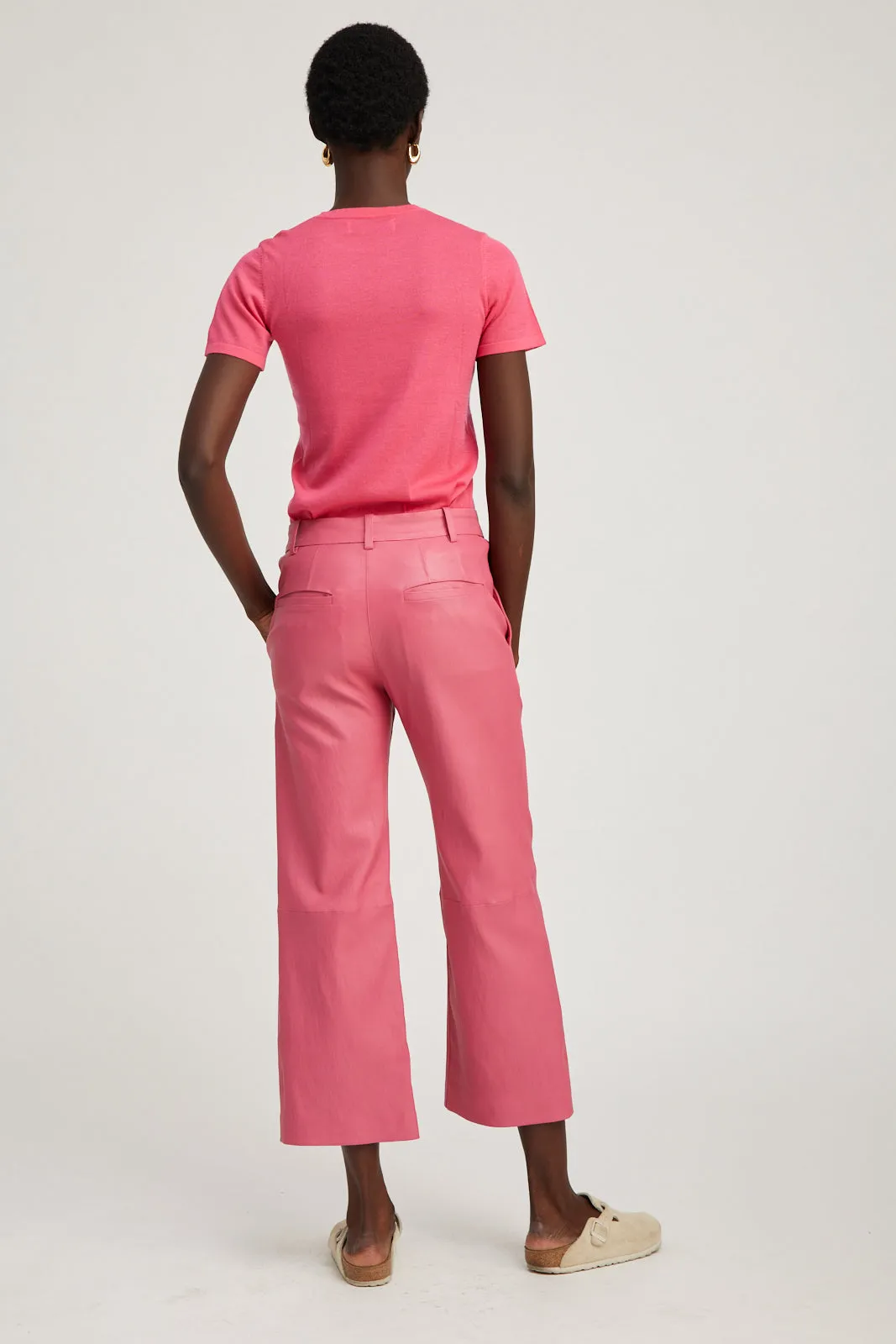 Pink Ultra Fine Cashmere Tee PR sold by SPRWMN product image thumbnail 4