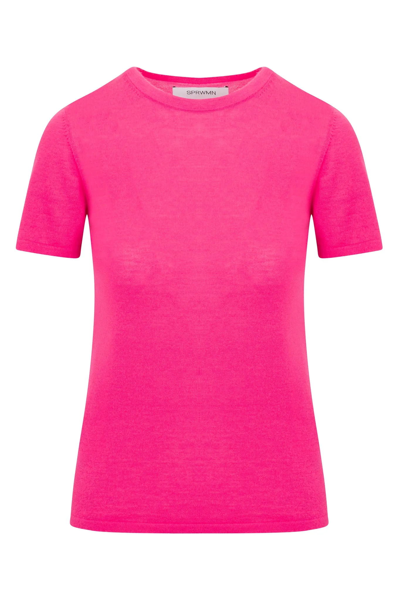 Pink Ultra Fine Cashmere Tee PR sold by SPRWMN product image thumbnail 5