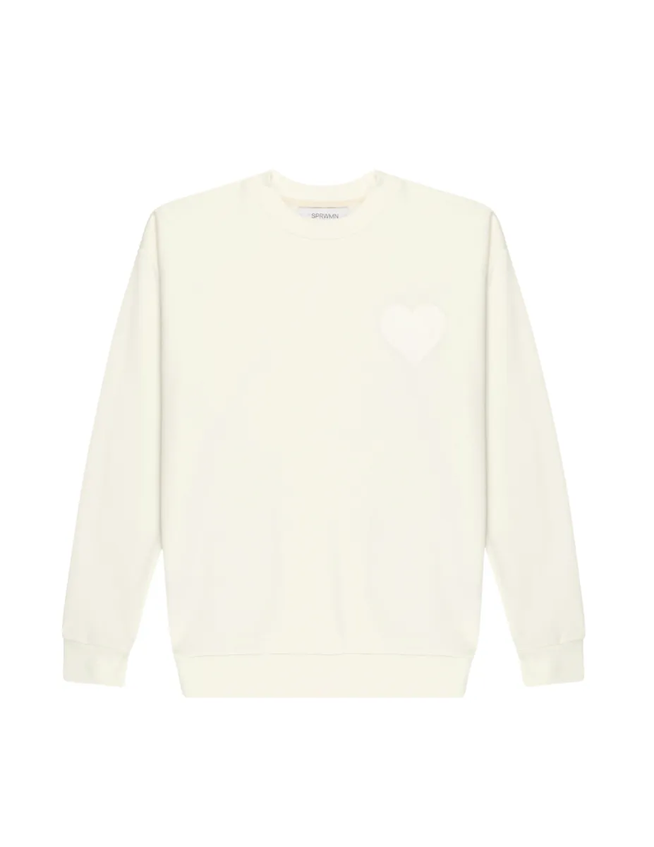 Creme Heart Sweatshirt sold by SPRWMN