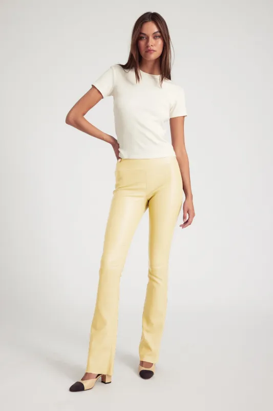 Butter Leather Micro Flare sold by SPRWMN