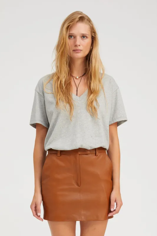 Heather Grey V-Neck Tee sold by SPRWMN