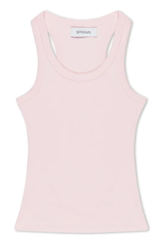 Ballet Rib Fitted Scooped Tank sold by SPRWMN