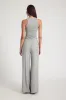 Heather Grey Rib Wide Leg Pants PR sold by SPRWMN