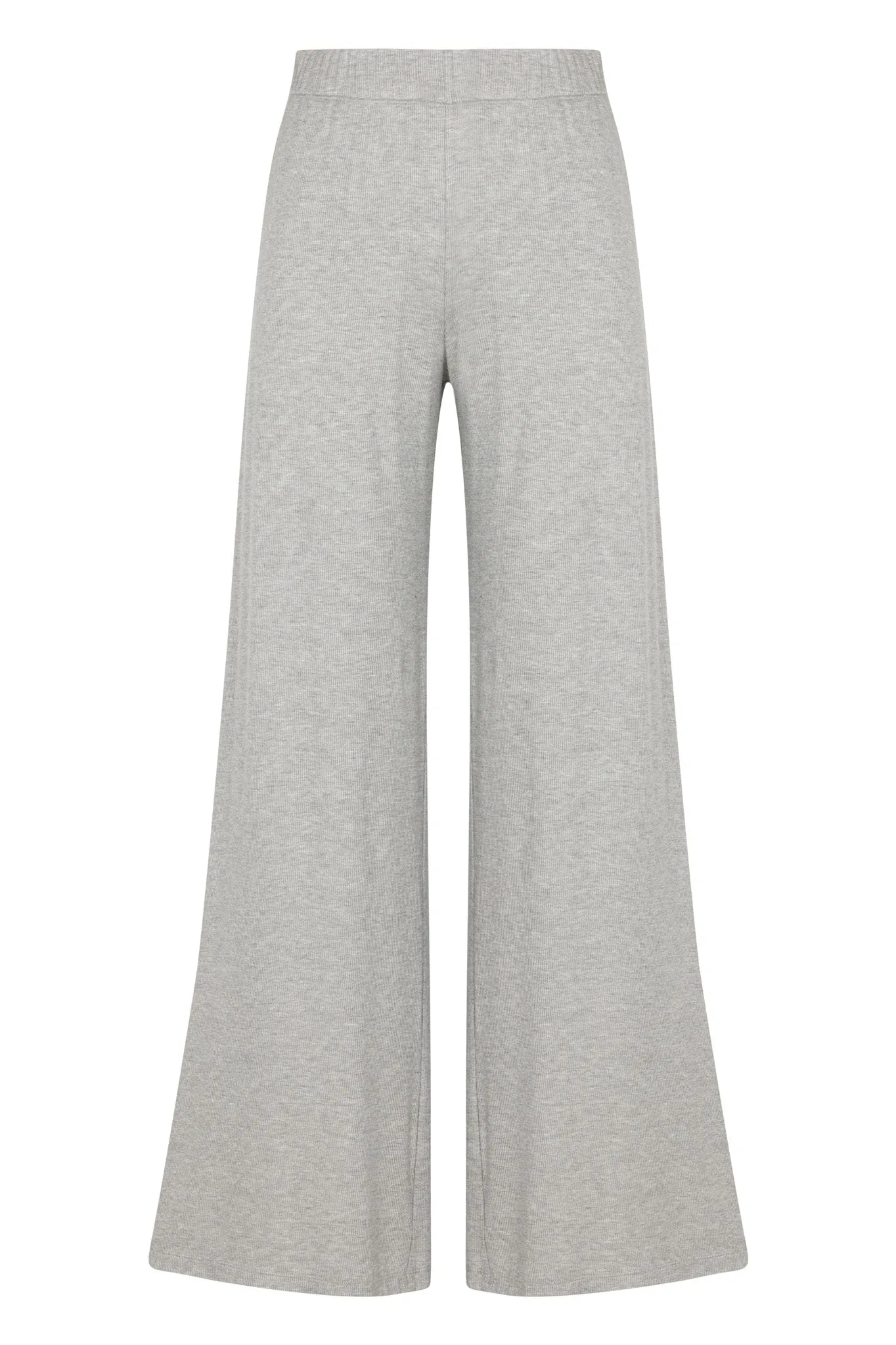 Heather Grey Rib Wide Leg Pants PR sold by SPRWMN product image thumbnail 5
