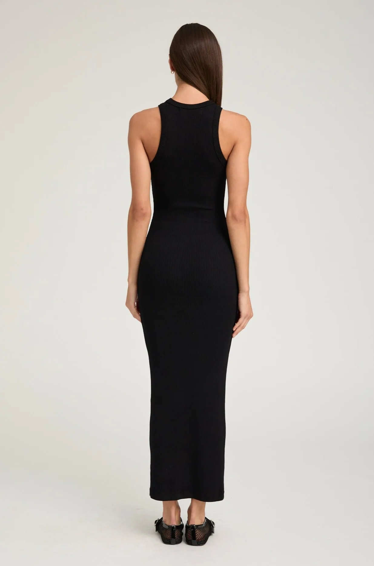 Black Rib Racer Maxi Dress PR sold by SPRWMN product image thumbnail 4