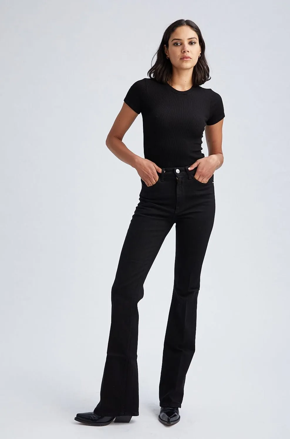 Stevie Micro Flare Denim PR sold by SPRWMN product image thumbnail 2