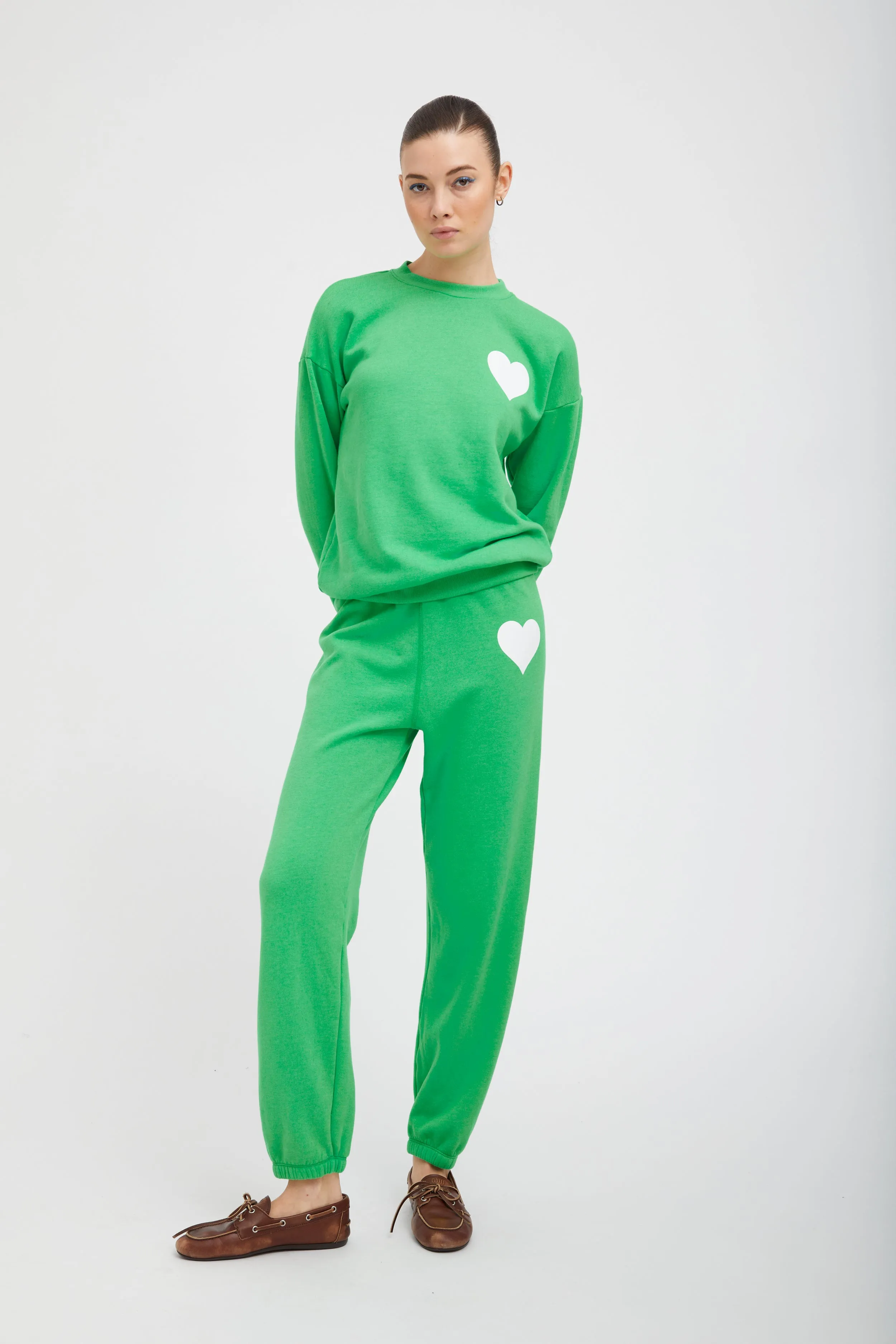 Bright Green Heart Sweatshirt sold by SPRWMN product image thumbnail 4
