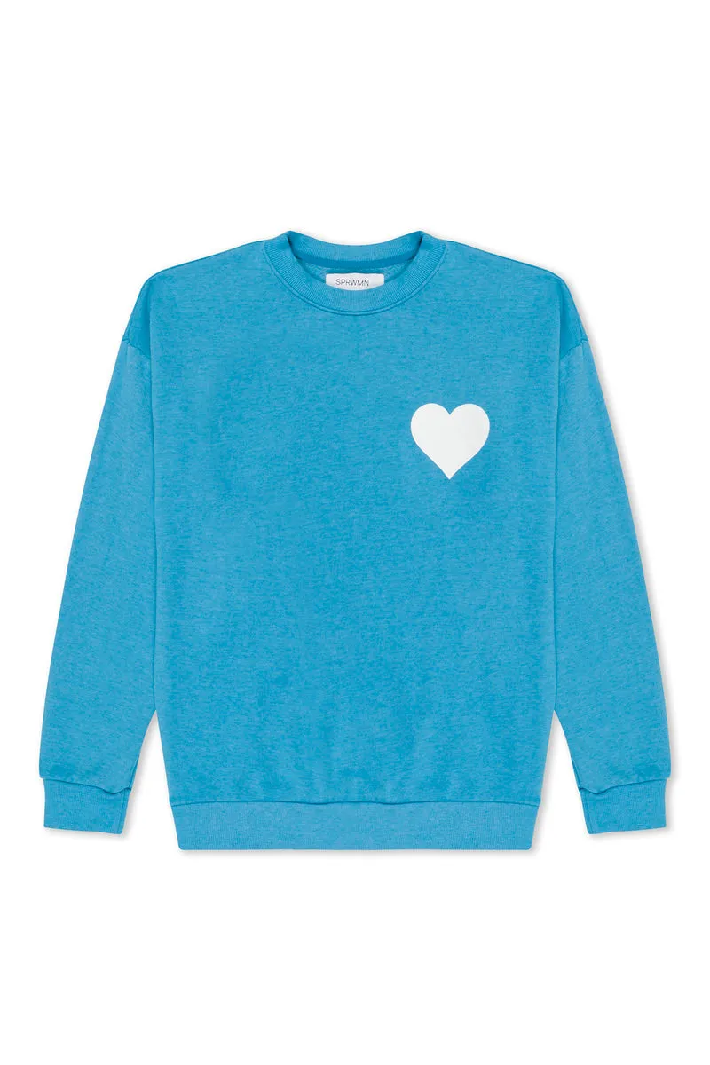 Turquoise Heart Sweatshirt sold by SPRWMN product image thumbnail 5