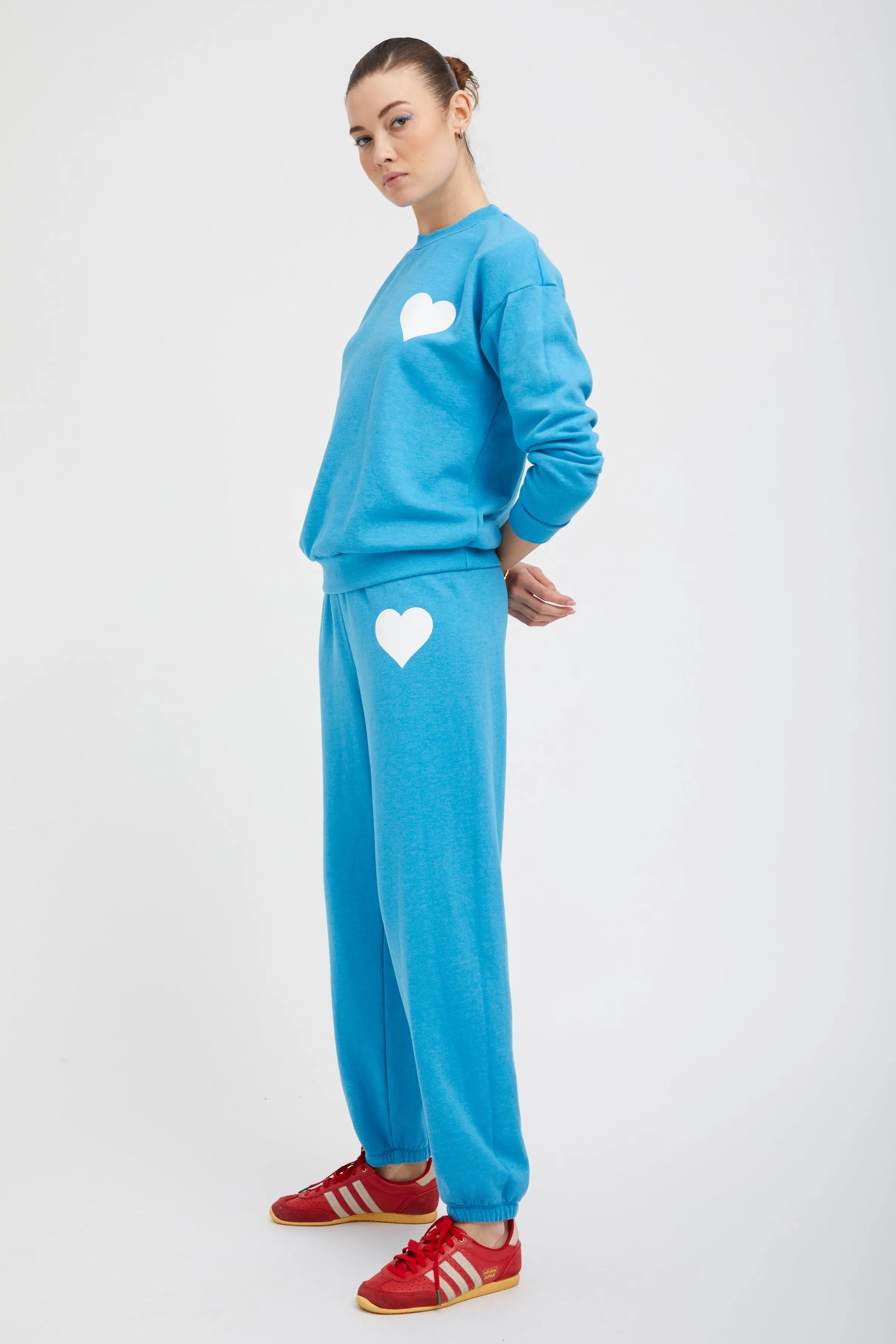 Turquoise Heart Sweatpants sold by SPRWMN product image thumbnail 2