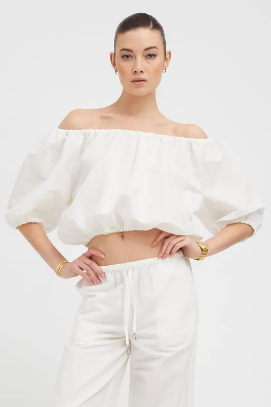 White Linen Isabel Top sold by SPRWMN