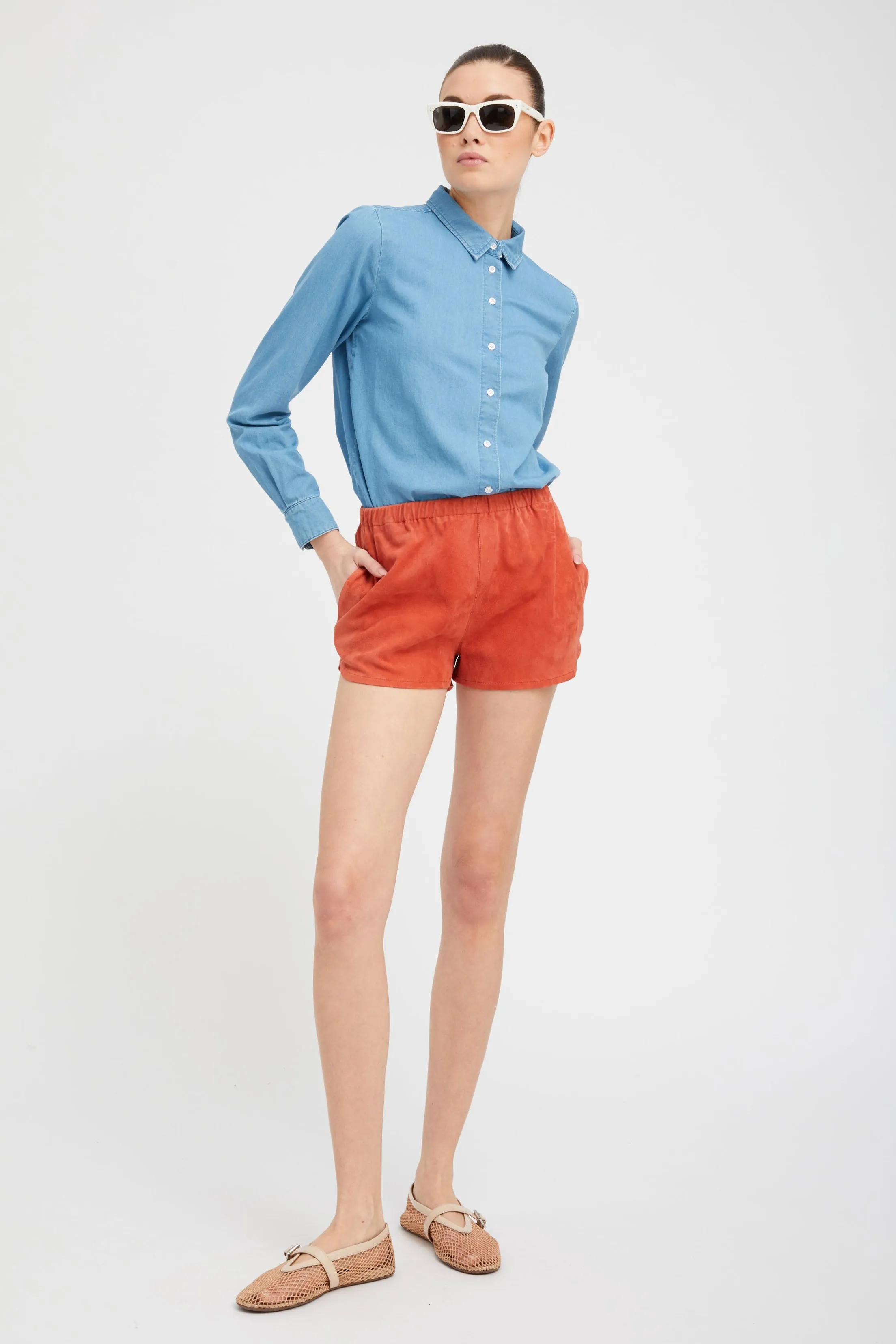 Suede Slip Shorts sold by SPRWMN product image thumbnail 2
