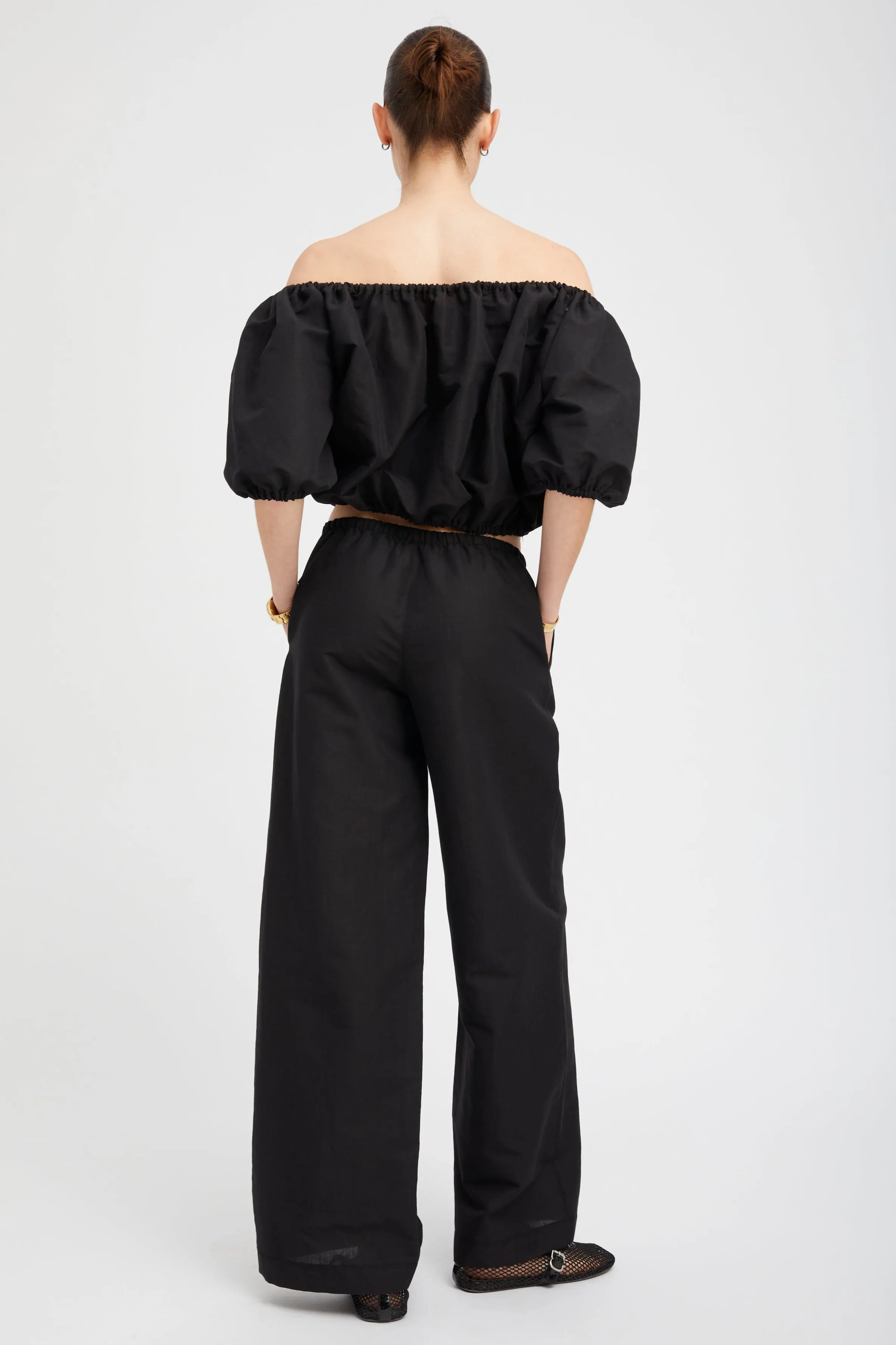 Black Linen Isabel Top sold by SPRWMN product image thumbnail 4
