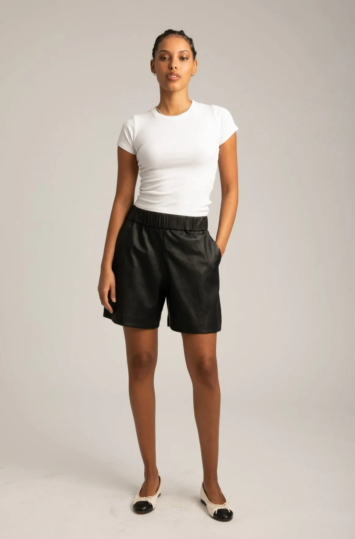 Leather Culotte Shorts sold by SPRWMN product image thumbnail 2