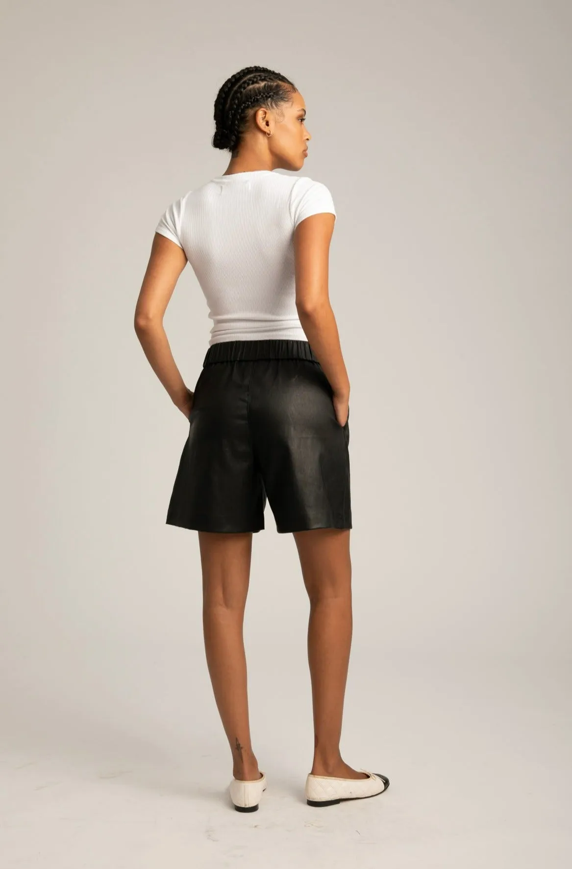 Leather Culotte Shorts sold by SPRWMN product image thumbnail 3