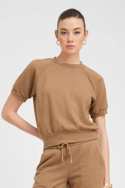 Camel Raglan Sweatshirt sold by SPRWMN