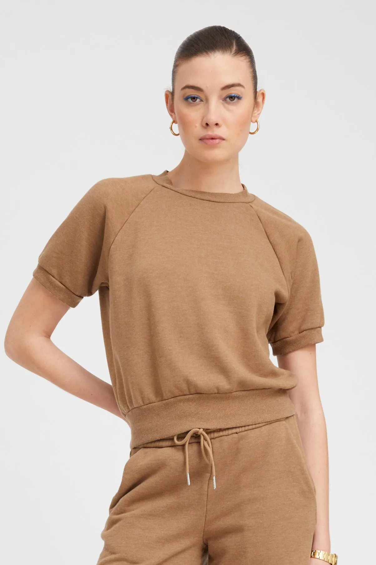 Camel Raglan Sweatshirt sold by SPRWMN