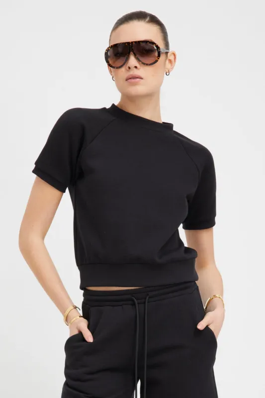 Black Raglan Sweatshirt sold by SPRWMN