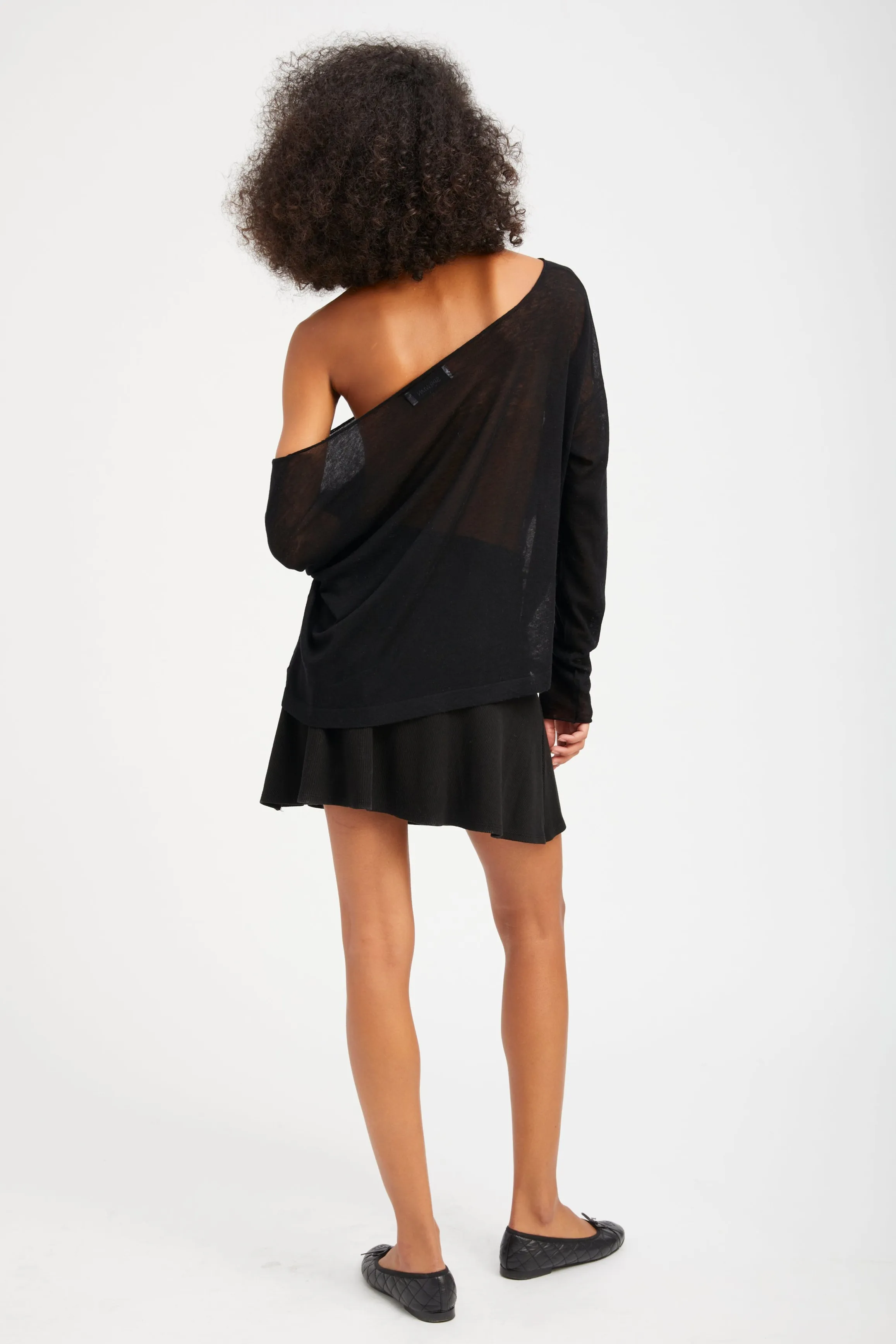 Black Rib Jane Skirt sold by SPRWMN product image thumbnail 4