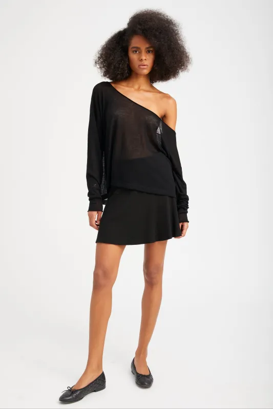 Black Rib Jane Skirt sold by SPRWMN