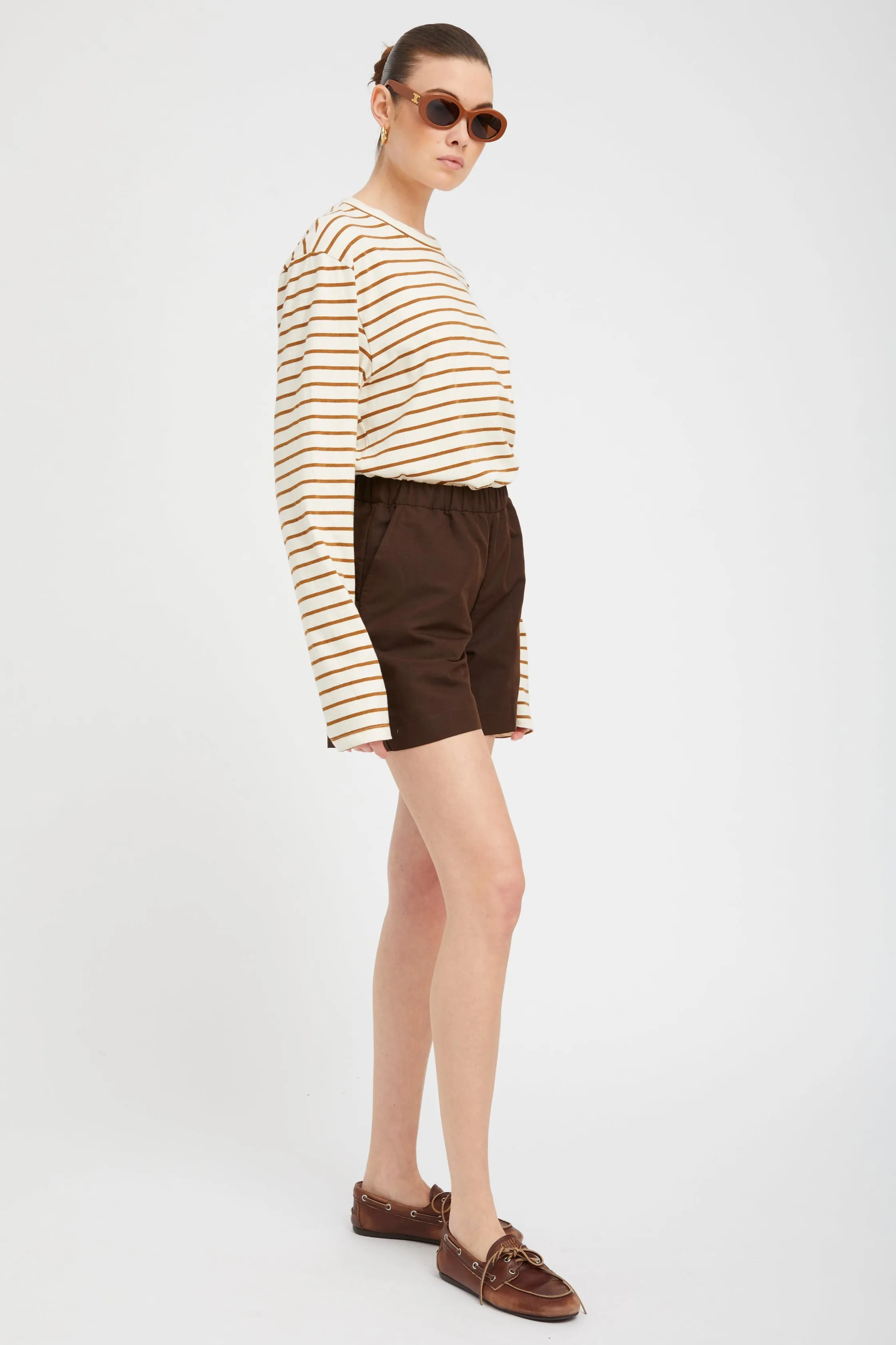 Americano Linen Culotte Shorts sold by SPRWMN product image thumbnail 3