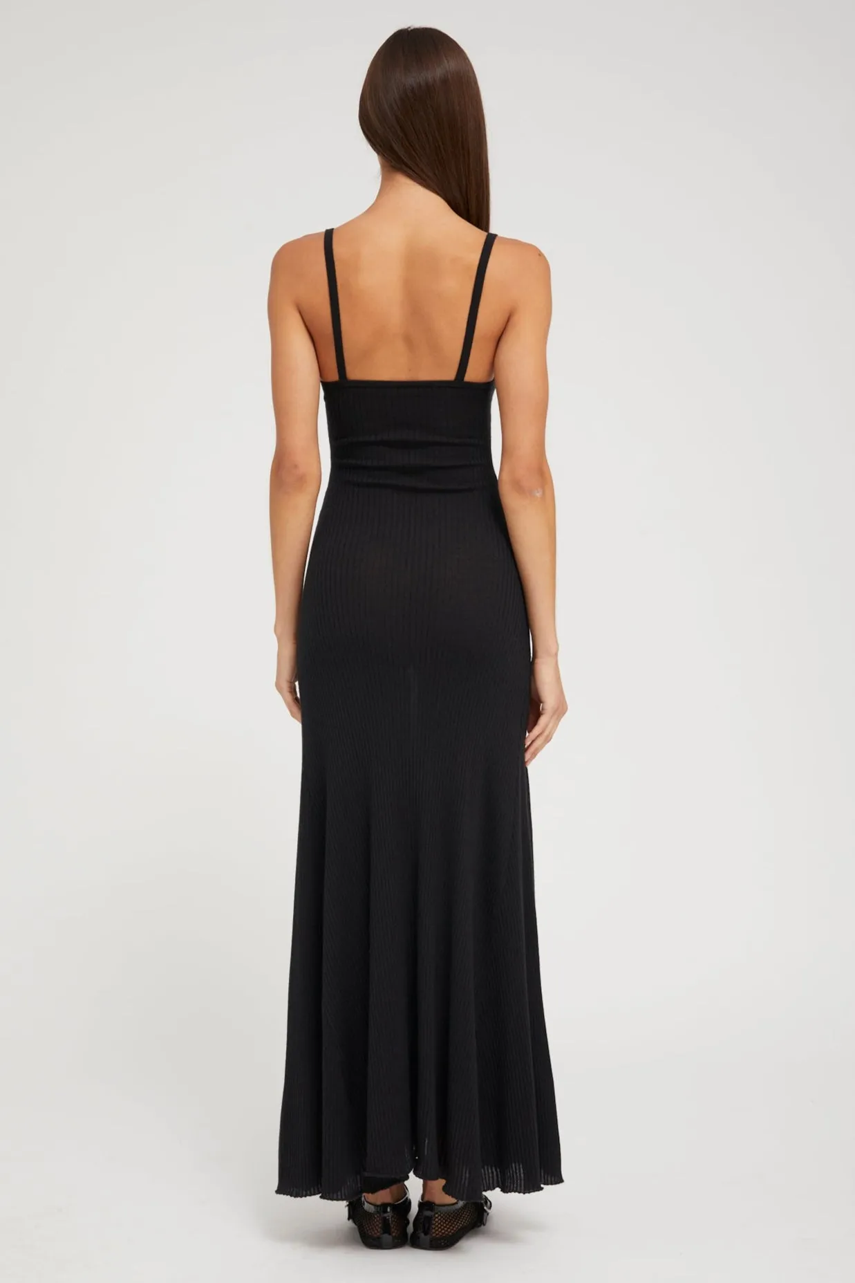 Black Cashmere Rib Maxi Dress PR sold by SPRWMN product image thumbnail 4