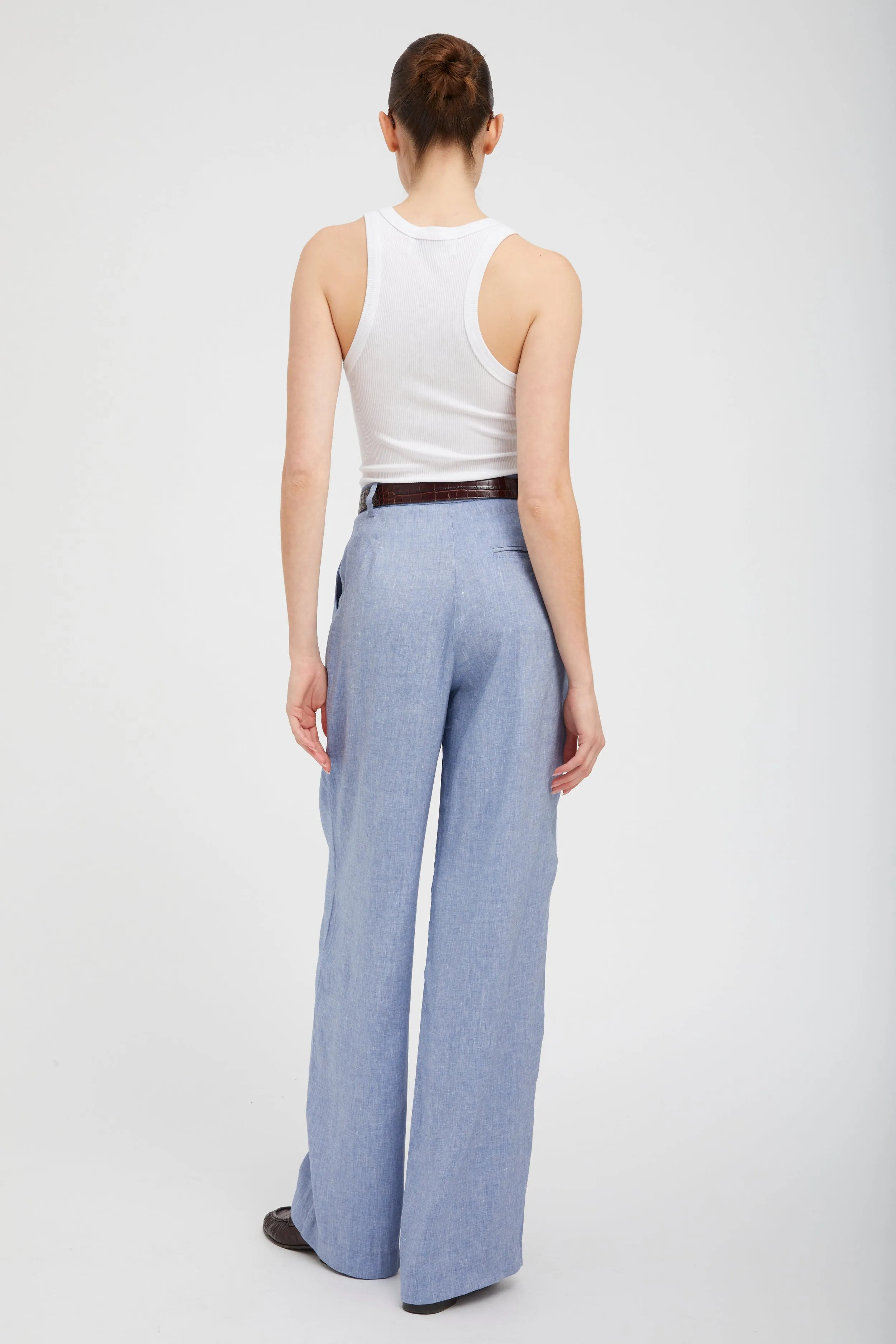 Linen Paloma Pleated Trousers sold by SPRWMN product image thumbnail 4