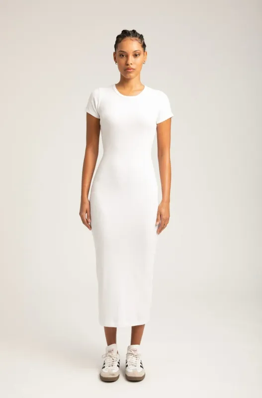 White Rib Maxi Dress sold by SPRWMN
