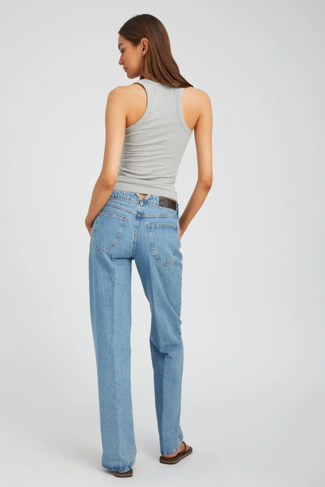 Heather Grey Rib Fitted Scooped Tank PR sold by SPRWMN product image thumbnail 5