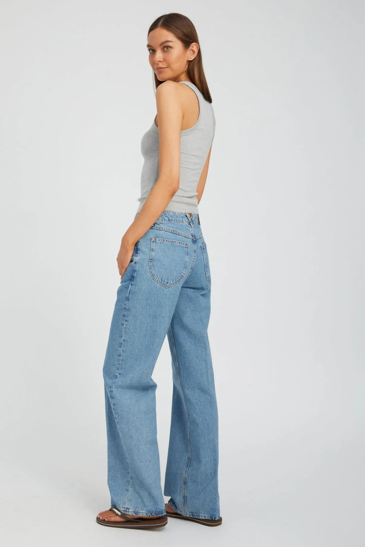Heather Grey Rib Fitted Scooped Tank PR sold by SPRWMN product image thumbnail 4