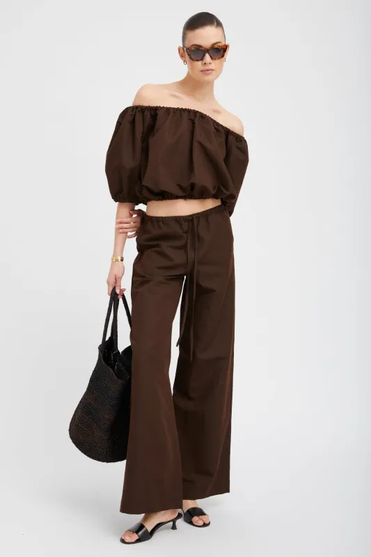 Americano Linen Isabel Top & Drawstring Pant Set PR sold by SPRWMN