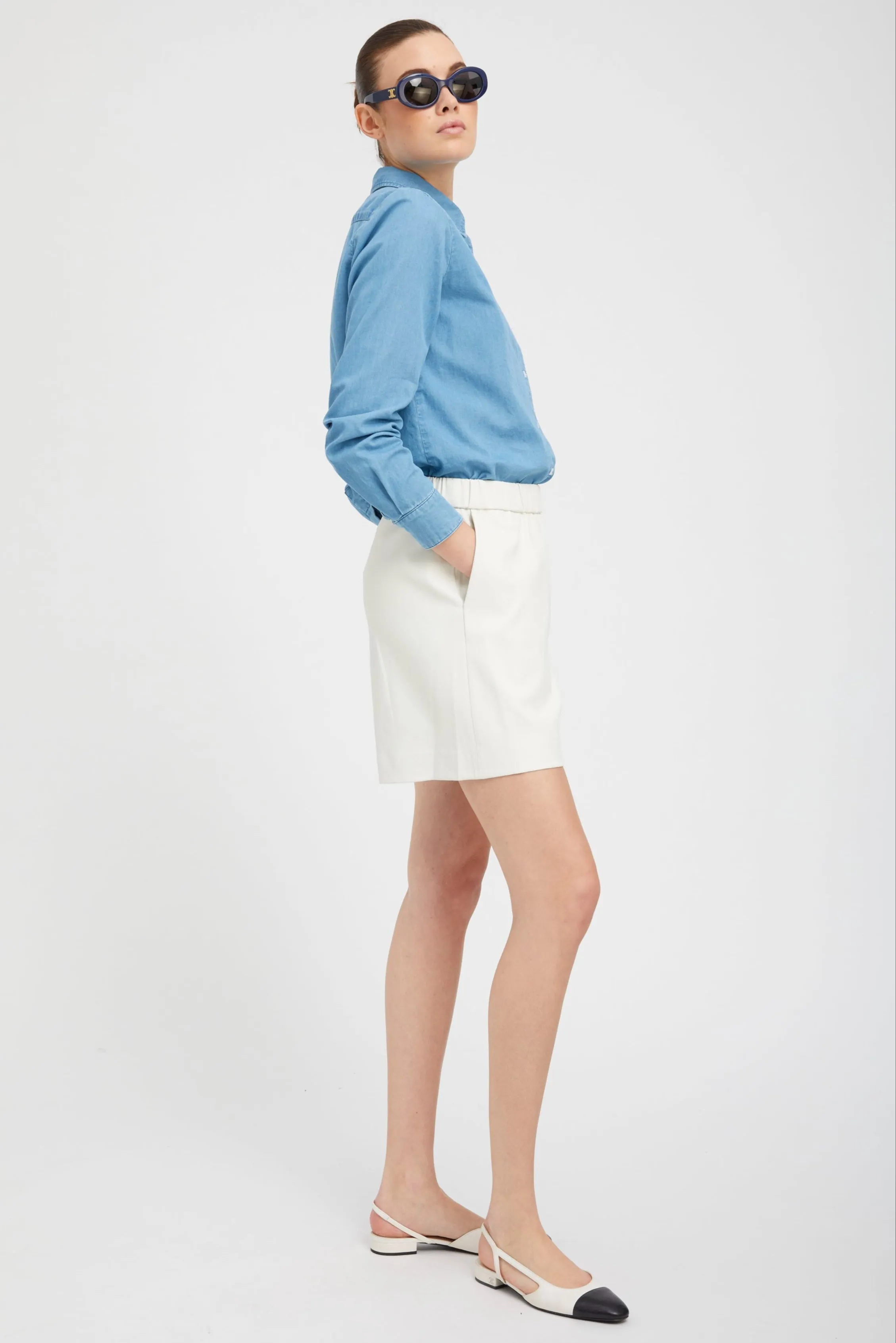 Danielle Chambray Fitted Button Down PR sold by SPRWMN product image thumbnail 5