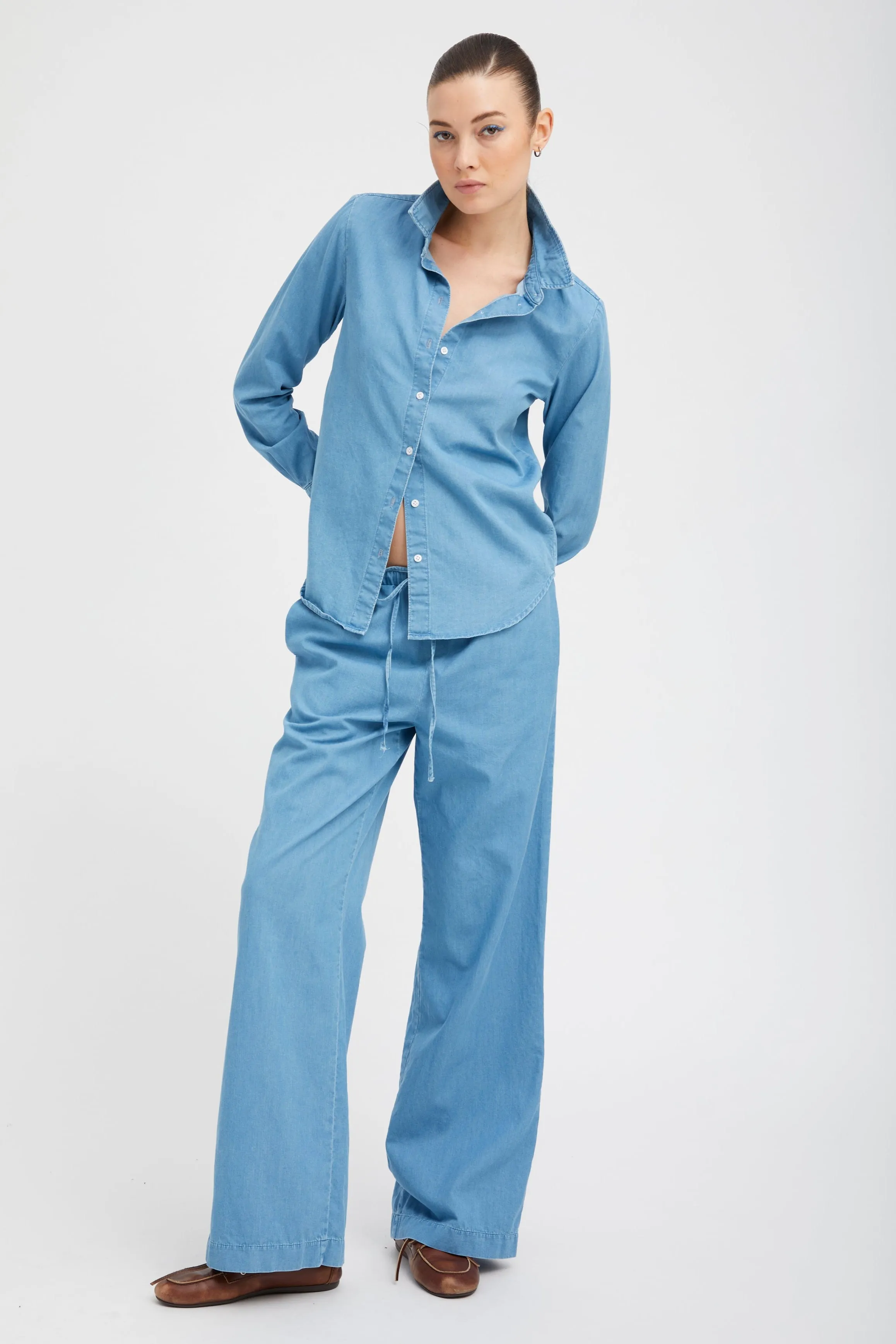 Danielle Chambray Kauai Pants PR sold by SPRWMN product image thumbnail 3