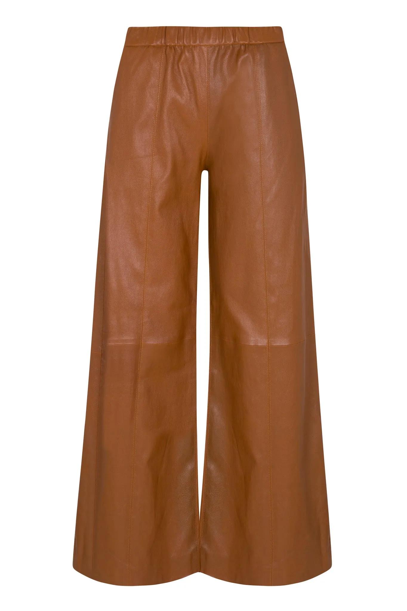 Chestnut Stretch Leather Wide Leg PR sold by SPRWMN product image thumbnail 5