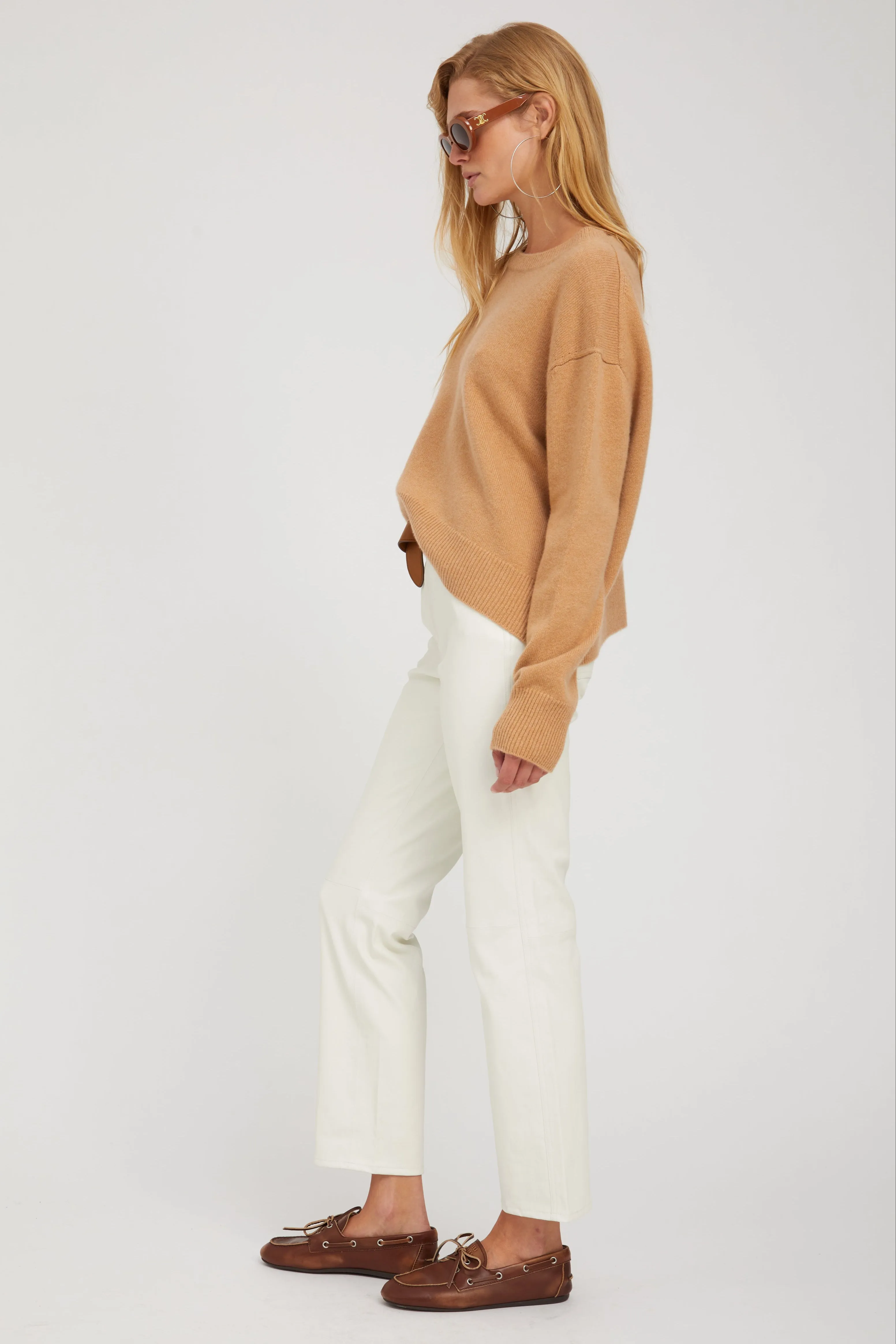 White Leather 5 Pocket Ankle Slim Straight PR sold by SPRWMN product image thumbnail 3