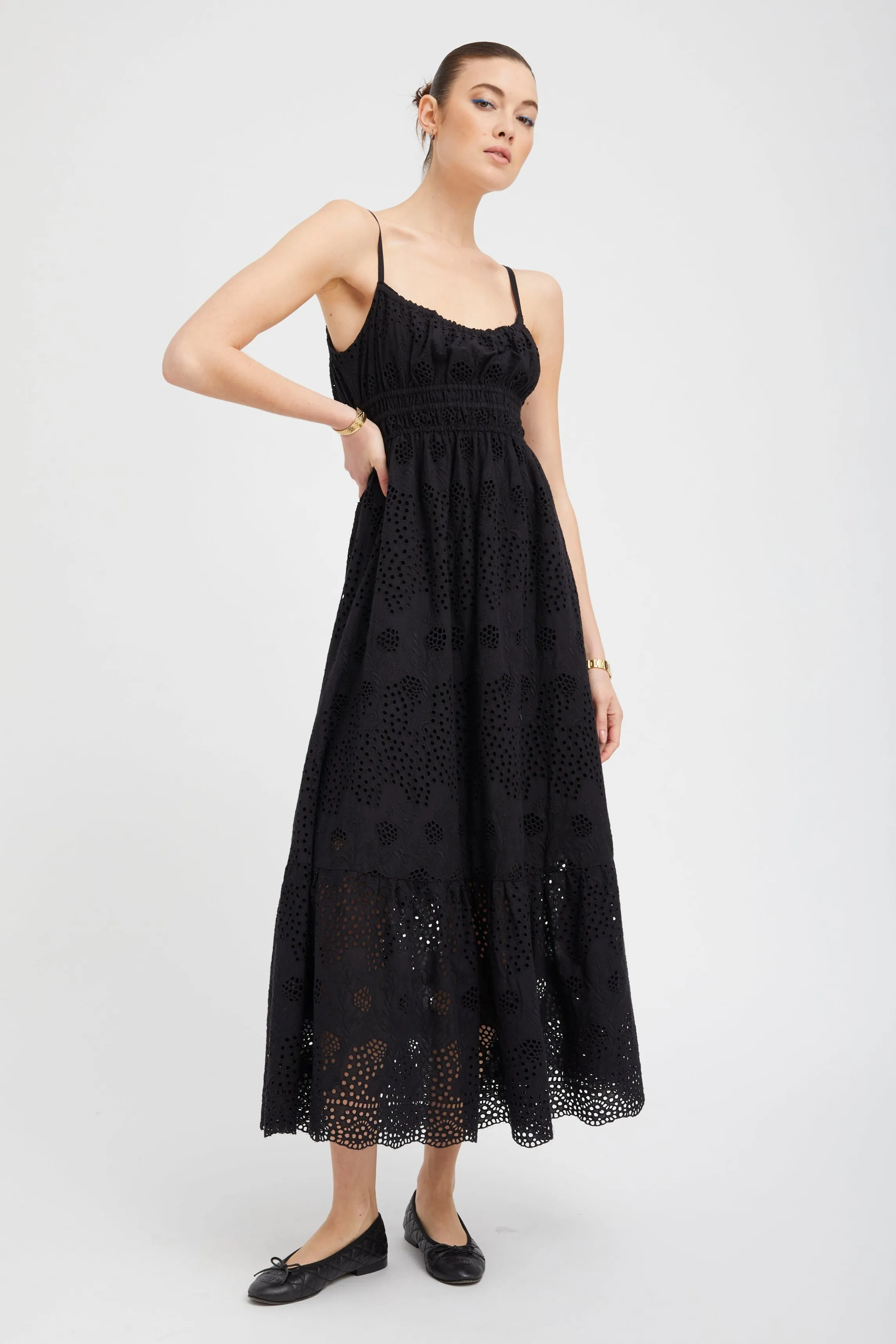 Black Eyelet Ali Maxi Dress PR sold by SPRWMN product image thumbnail 2